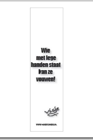 Boekenlegger Visje:  wie met lege handen