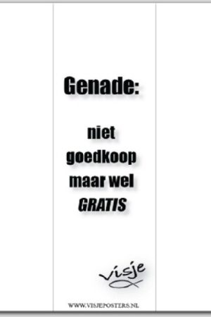 Boekenlegger Visje:  Genade niet Goedkoop