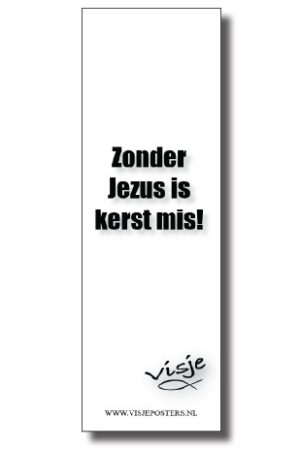 Boekenlegger Visje:  Znder Jezus is Kerst Mis