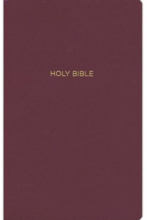 NKJV gift & award bible Burg. leatherfl.