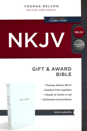 NKJV gift & award bible White Leatherfl.