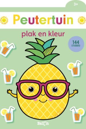 Plak en kleur ananas 2+